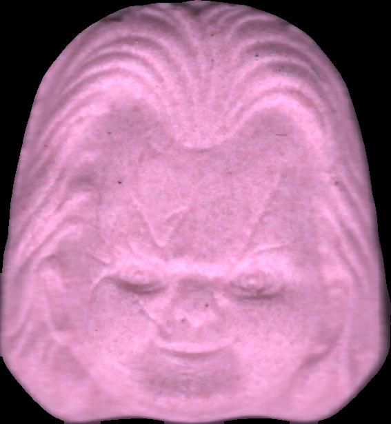 Chucky (Rosa) - MDMA 274mg (Front) pill — lab-tested sample