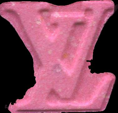 Louis Vuitton (Rosa Claro) - 2C-B 14mg (Front) pill — lab-tested sample