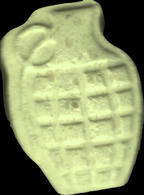 Granada (Amarillo) - MDMA 189mg (Front) pill — lab-tested sample