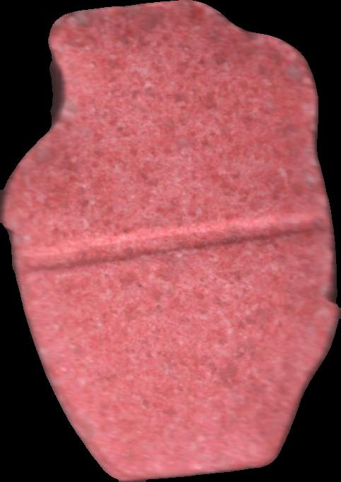 Granada (Rojo) - MDMA 225mg (Front) pill — lab-tested sample