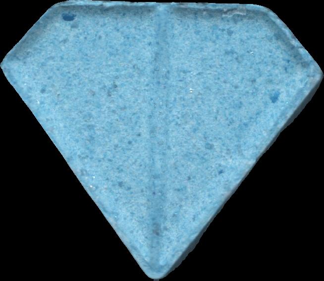 Punisher (Azul) - MDMA 190mg (Front) sample 2024-07-27_punisher_azul
