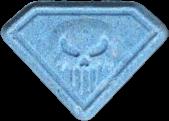 Punisher (Azul claro) - MDMA 212mg (Front) sample 2024-09-05_punisher_azulclaro