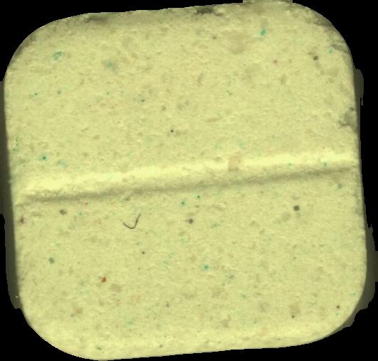 Under Armour (Amarillo) - MDMA 96mg (Front) pill — lab-tested sample