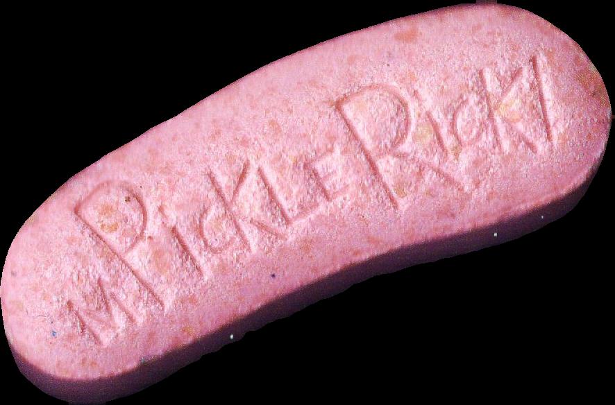 Pickle Rick (Rosa Claro) - MDMA 288mg (Front) sample 2024-09-12_picklerick_rosaclaro