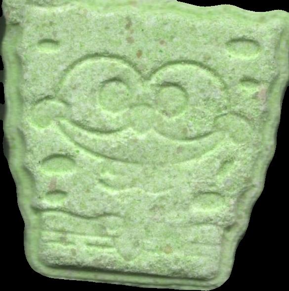 Bob Esponja (Verde) - MDMA 205mg (Front) sample 2024-09-17_bobesponja_verde