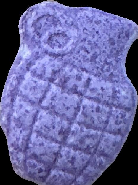 Granada (Lila) - MDMA 266mg (Front) sample 2024-09-17_granada_lila