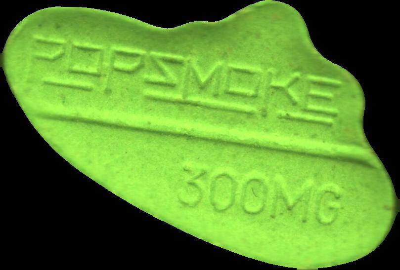 Pop Smoke (Verde) - MDMA 138mg (Front) sample 2024-09-17_popsmoke_verde