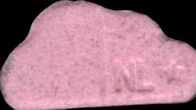 SoundCloud (Rosa Claro) - MDMA 195mg (Front) pill — lab-tested sample