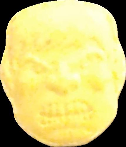 Hulk (Amarillo) - MDMA 136mg (Front) pill — lab-tested sample