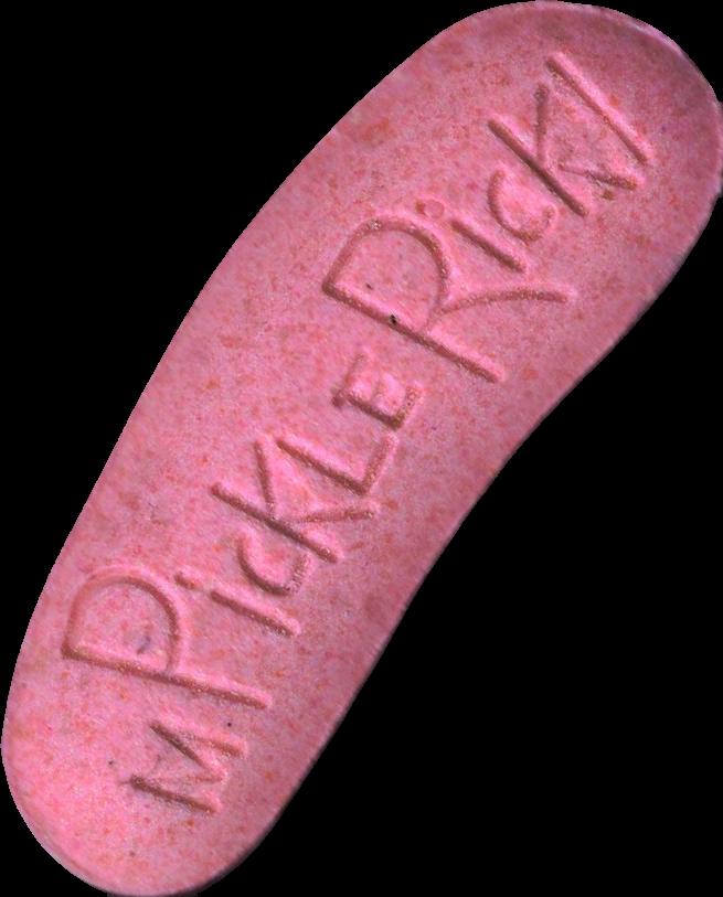 Pickle Rick (Rosa) - MDMA 176mg (Front) sample 2024-10-10_picklerick_rosa