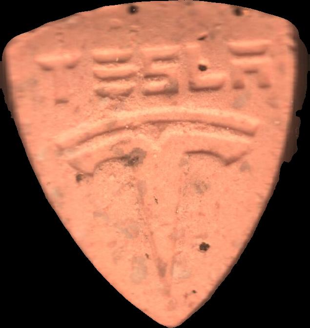 Tesla (Naranja) - MDMA 166mg (Front) pill — lab-tested sample
