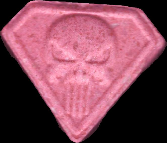 Punisher (Rosa) - MDMA 175mg (Front) sample 2024-10-22_punisher_rosa