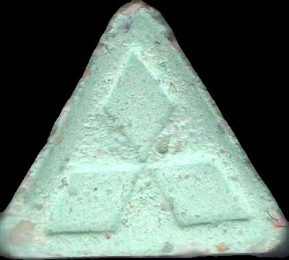 Mitsubishi (Verde Claro) - MDMA 133mg (Front) sample 2024-10-24_mitsubishi_verdeclaro