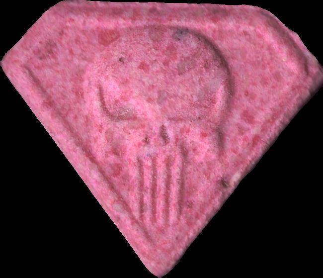Punisher (Rosa) - MDMA 181mg (Front) sample 2024-10-24_punisher_rosa