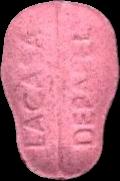 Casa de papel (Rosa) - MDMA 268mg (Front) pill — lab-tested sample