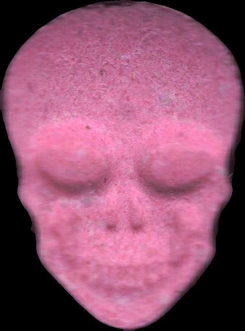 Calavera (Rosa) - MDMA 180mg (Front) sample 2024-11-21_calavera_rosa