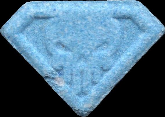 Punisher (Azul) - MDMA 139mg (Front) sample 2024-11-21_punisher_azul