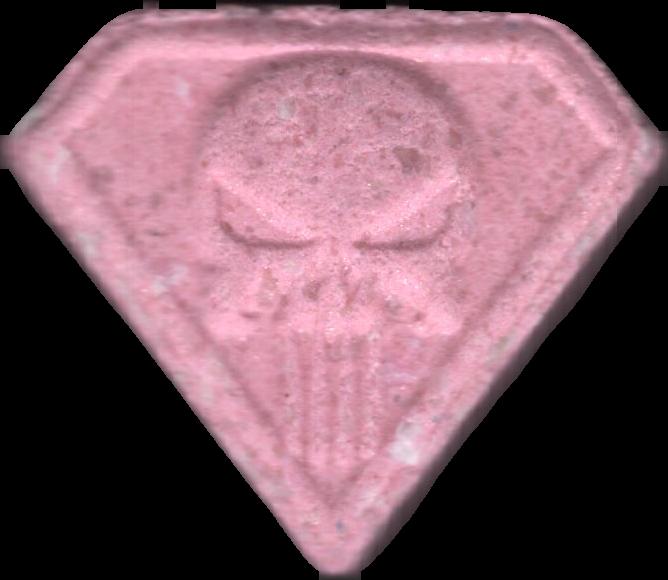 Punisher (Rosa) - MDMA 185mg (Front) sample 2024-12-03_punisher_rosa