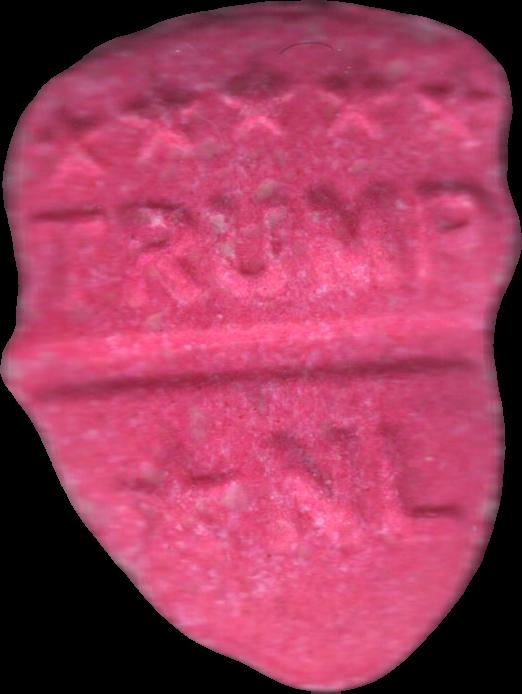 Trump 2024 (Rosa) - MDMA 136mg (Front) sample 2024-12-03_trump2024_rosa