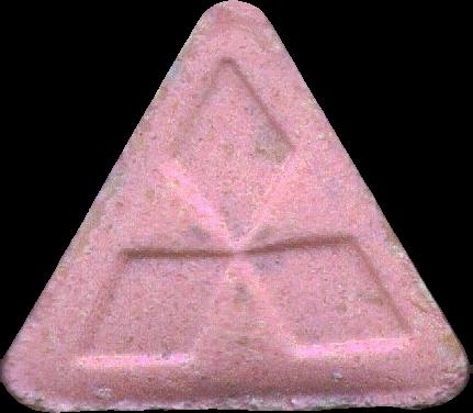 Mitsubishi (Rosa) - MDMA 146mg (Front) pill — lab-tested sample