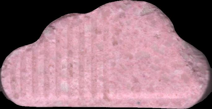 SoundCloud (Rosa) - MDMA 213mg (Front) pill — lab-tested sample