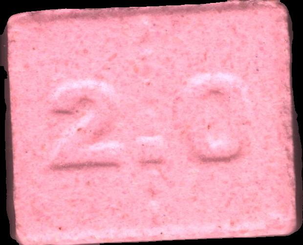 Berghain (Rosa) - MDMA 201mg (Front) pill — lab-tested sample