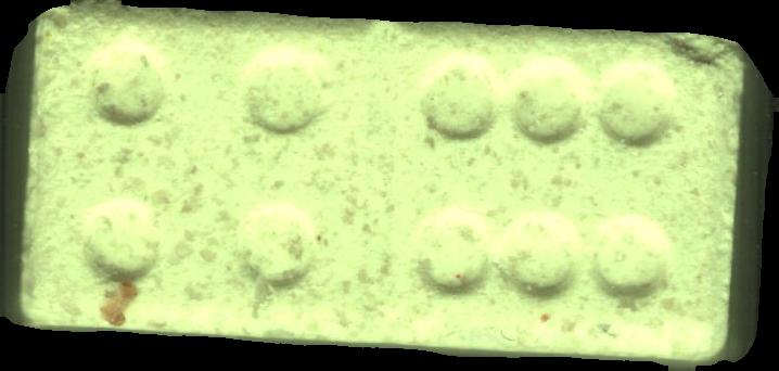 Domino (Verde) - MDMA 185mg (Front) sample 2025-06-06_domino_verde