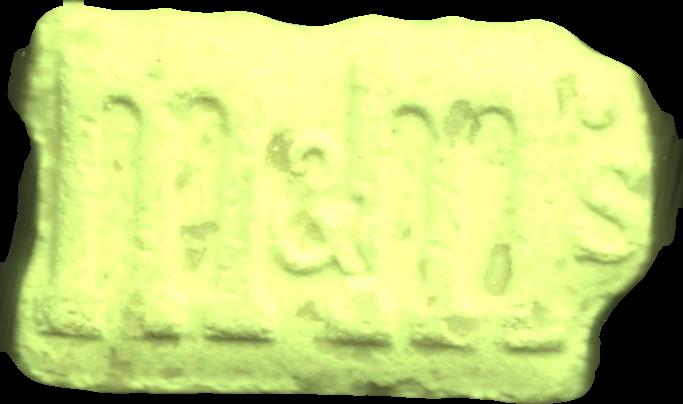 M&MS (Amarillo) - MDMA 137mg (Front) pill — lab-tested sample