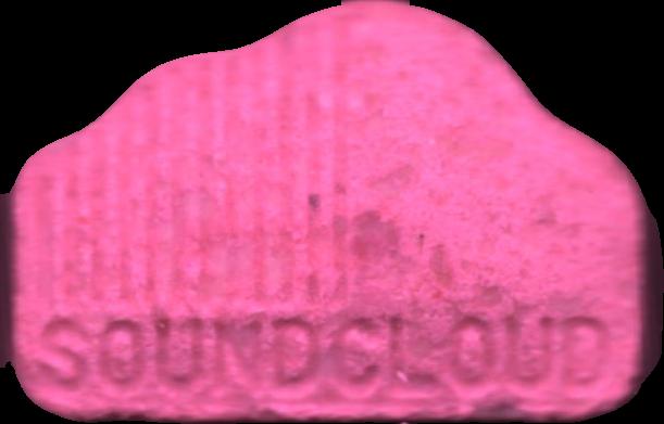 SoundCloud (Rosa) - MDMA 227mg (Front) pill — lab-tested sample