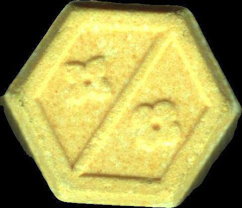 Louis Vuitton LV (Amarillo) - MDMA 74mg (Front) sample 2025-06-08_louisvuittonlv_amarillo