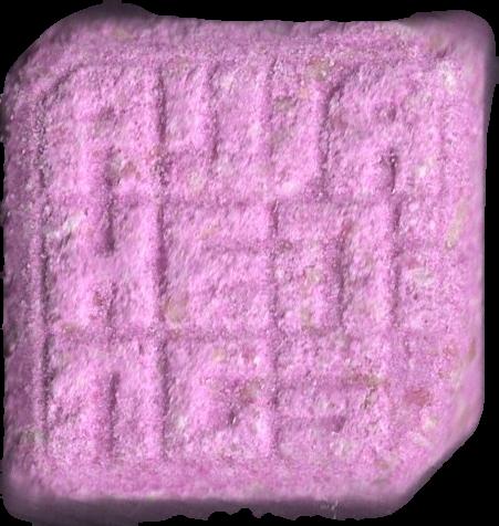 Awakenings (Morado) - MDMA 191mg (Front) pill — lab-tested sample