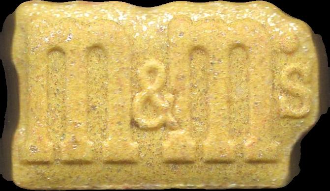 M&MS (Amarillo oscuro) - MDMA 155mg (Front) sample 2025-06-12_mms_amarillooscuro