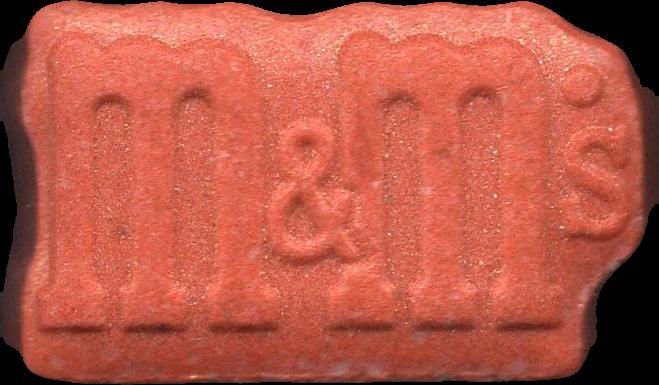 M&MS (Rojo) - MDMA 232mg (Front) sample 2025-06-12_mms_rojo