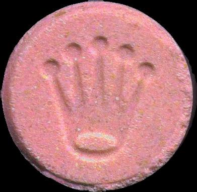 Rolex (Rosa) - 2C-B 8.8mg (Front) pill — lab-tested sample