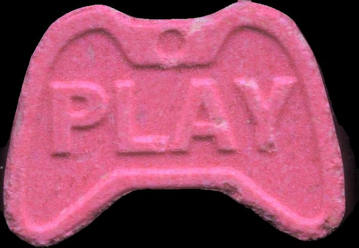 Play (Rosa) - MDMA 237mg (Front) sample 2025-07-10_play_rosa