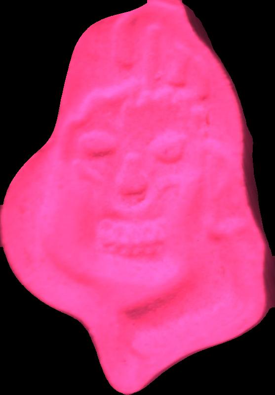 Grim Reaper (Rosa) - MDMA 287mg (Front) sample 2025-07-23_grimreaper_rosa