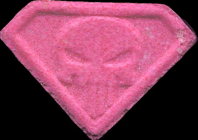 Punisher (Rosa) - MDMA 205mg (Front) sample 2025-07-24_punisher_rosa