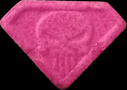 Punisher (Rosa) - MDMA 237mg (Front) sample 2025-07-30_punisher_rosa