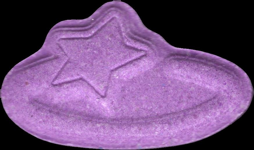 Pop Smoke (Morado Claro) - MDMA 152mg (Front) pill — lab-tested sample