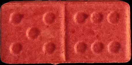 Domino (Rosa) - MDMA 189mg (Front) sample 2025-09-10_domino_rosa