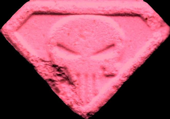 Punisher (Rosa) - MDMA 97mg (Front) sample 2025-10-14_punisher_rosa