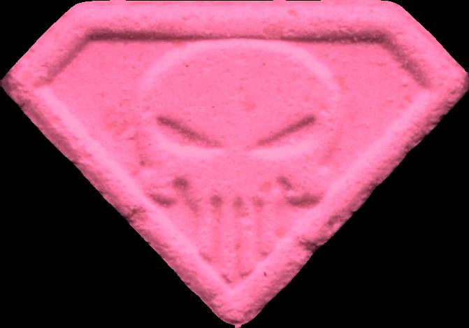Punisher (Rosa) - MDMA 99mg (Front) sample 2025-10-21_punisher_rosa