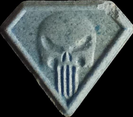 Punisher (Azul) - MDMA 197mg (Front) sample 2025-10-30_punisher_azul