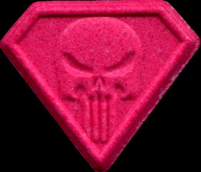 Punisher (Rosa) - MDMA 237mg (Front) sample 2025-11-04_punisher_rosa