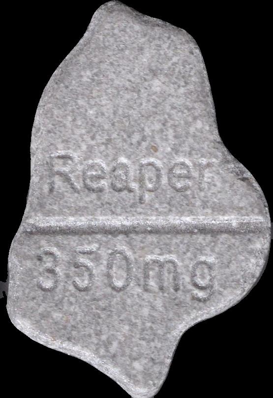 Grim Reaper (Gris) - MDMA 237mg (Front) sample 2025-11-20_grimreaper_gris