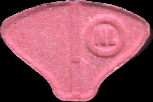 Simba (Rosa Claro) - 2C-B 7.7mg (Front) pill — lab-tested sample