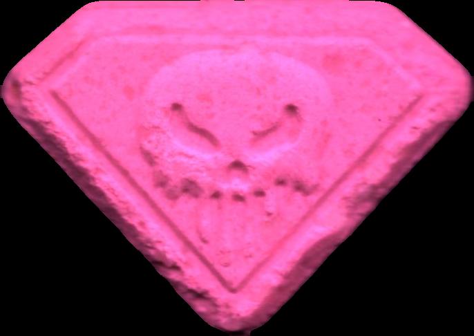 Punisher (Multicolor) - MDMA 141mg (Front) sample 2025-12-02_punisher_multicolor