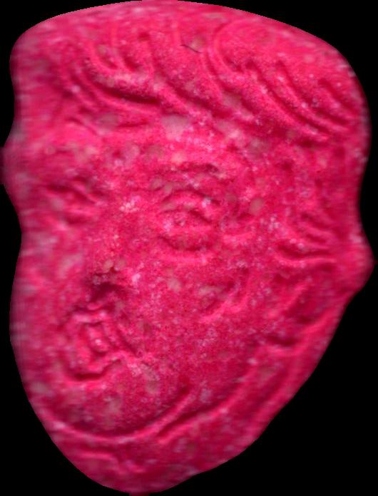 Trump (Rosa) - MDMA 189mg (Front) pill — lab-tested sample