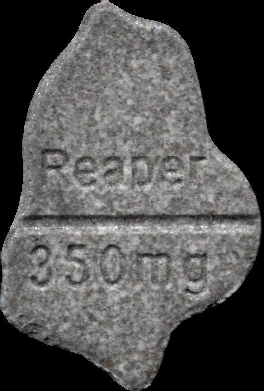 Grim Reaper (Gris) - MDMA 204mg (Front) sample 2025-12-09_grimreaper_gris