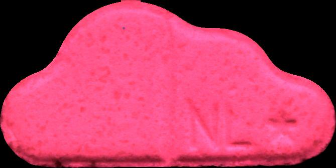 SoundCloud (Rosa) - MDMA 139mg (Front) pill — lab-tested sample